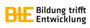 Schriftzug in schwarz ,Kurzform BtE in gelb Schriftzug in schwarz ,Kurzform BtE in gelb
